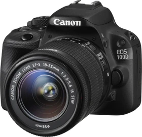 Canon EOS 100D schwarz mit Objektiv EF-S 18-55mm 3.5-5.6 und EF 75-300mm 4.0-5.6 III