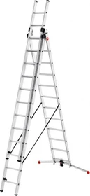Hailo Profilot Alu 3-tlg. Teleskop-Mehrzweckleiter, 3x 12 Stufen