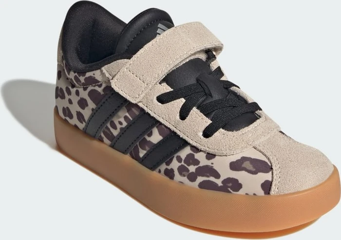 adidas VL Court 3.0 crystal linen/core black/khaki six (Junior) (KH8704) – Bild 4 von 4
