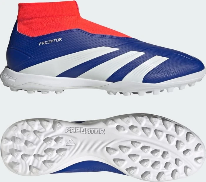 adidas Predator League Laceless Turf Boots lucid blue/cloud white/solar red