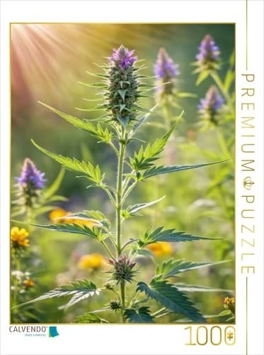 Calvendo Marihuanablüte im Sonnenlicht - Hanfpflanze im Sommer