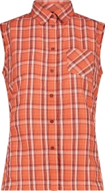 CMP Karomuster Hemd ärmellos granata/off white/bitter (Damen)