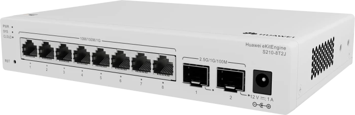 Huawei eKit SME Network eKitEngine S210 Series Desktop Gigabit Managed Switch, 8x RJ-45, 2x SFP