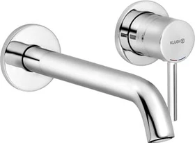 Kludi Bozz Unterputz-Waschtisch-Zweiloch-Wand-Einhandmischer chrome