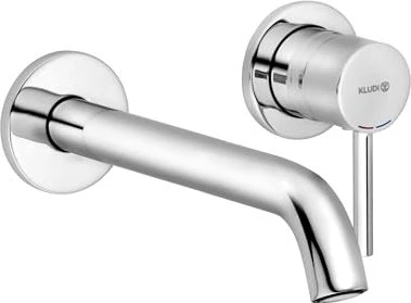 Kludi Bozz Unterputz-Waschtisch-Zweiloch-Wand-Einhandmischer chrome