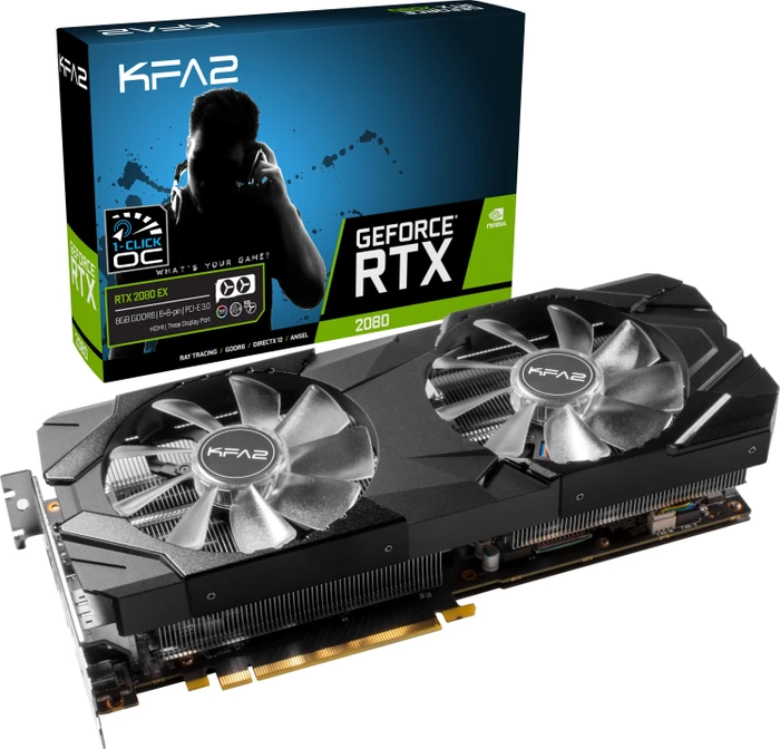 KFA2 GeForce RTX 2080 EX (1-Click OC), 8GB GDDR6, HDMI, 3x DP