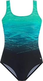 Lascana Batikprint und Shaping-Effekt Badeanzug schwarz/grün (Damen)