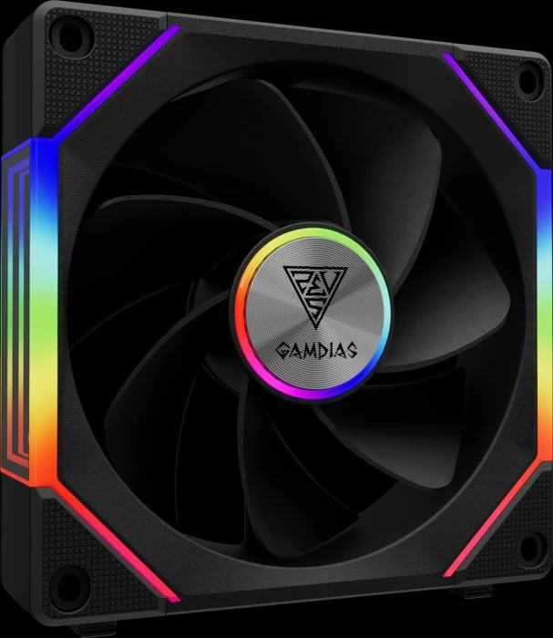 Gamdias Aeolus P2-1203U, schwarz, LED-Steuerung, 120mm, 3er-Pack
