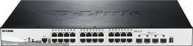D-Link DGS-1510 Rackmount Gigabit Smart Switch, 24x RJ-45, 4x SFP+, 370W PoE+ (DGS-1510-28XMP)