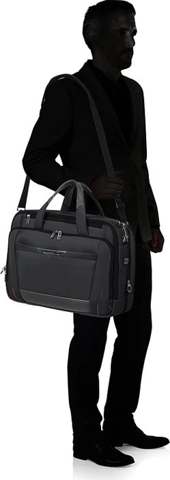 Samsonite Pro-DLX 5 Bailhandle expandable 17.3" erweiterbare Notebook-Umhängetasche schwarz