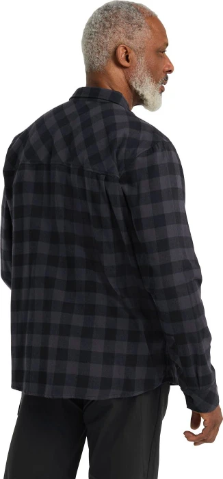 Jack Wolfskin Lite Flannel Hemd langarm check black (Herren)