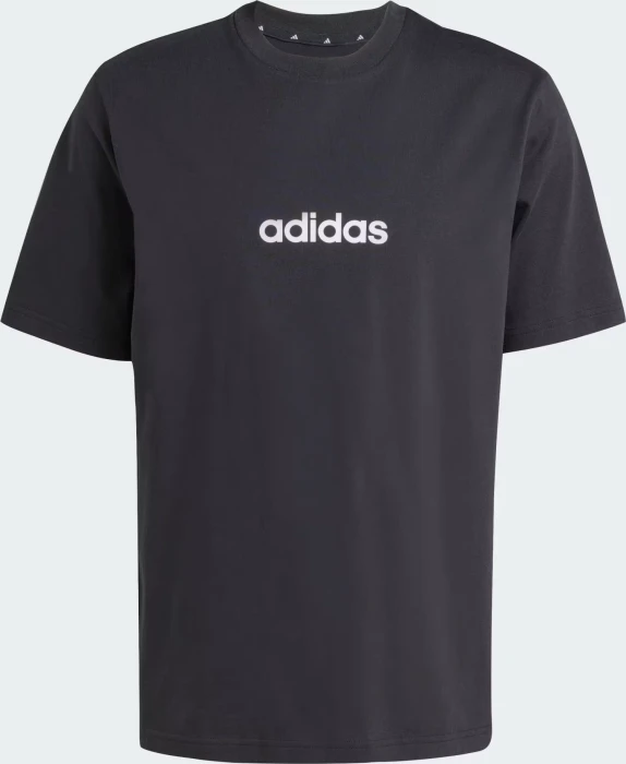 adidas Essentials Linear Single Jersey T-Shirt kurzarm schwarz/weiß (Herren)
