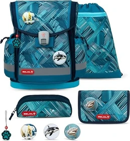 Belmil Classy Plus Ice Blue Schultaschen-Set, 4-tlg.