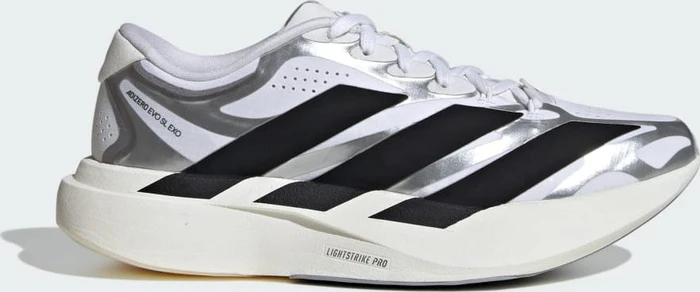 adidas Adizero EVO SL EXO cloud white/core black/iron metallic (Damen)