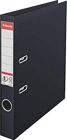 Esselte No. 1 Ordner 2-Ring Plastik, 50mm, A4, schwarz, 10er-Pack
