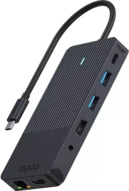 Rapoo UCM-2006 12-in-1 Multiport Adapter, 1x USB-C 3.0 [Stecker] (11414 / 00217693)