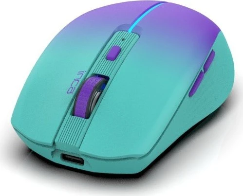 Inca IWM-511RM Wireless Mouse blau/violett, USB/Bluetooth