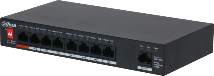 Dahua PFS30 Desktop Switch, 10x RJ-45, 96W Hi-PoE