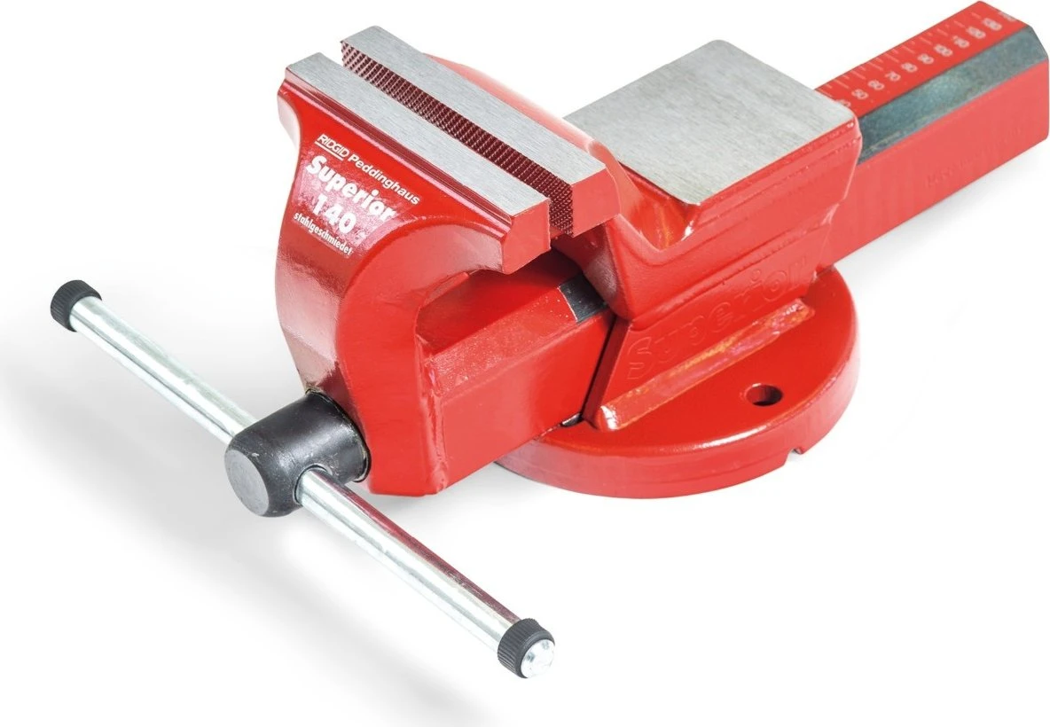 RIDGID Schraubstock Superior – 120 Mm Spannbreite, 150 Mm, Geschmiedeter Stahl, Gehärteter Amboss, Werkstattqualität