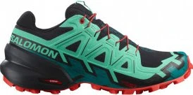 Salomon Speedcross 6 black/biscay green/fiery red (Damen)