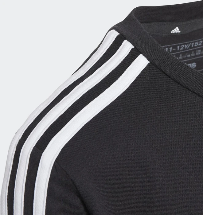 adidas Tiberio 3-Streifen Colorblock Cotton T-Shirt kurzarm black/grey five/white (Junior)