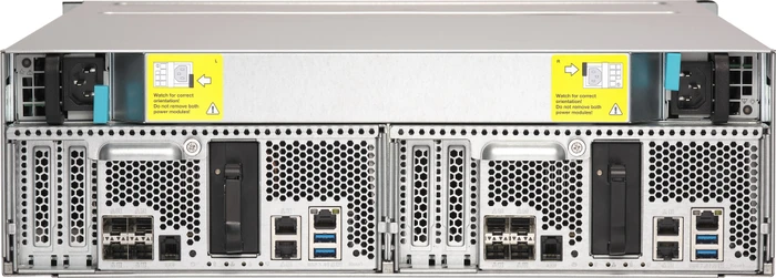 QNAP ES1686dc-2142IT-128G, 64GB RAM reg ECC, 4x SFP+ 10Gb/s, 3x RJ-45 1000Base-T, 3HE