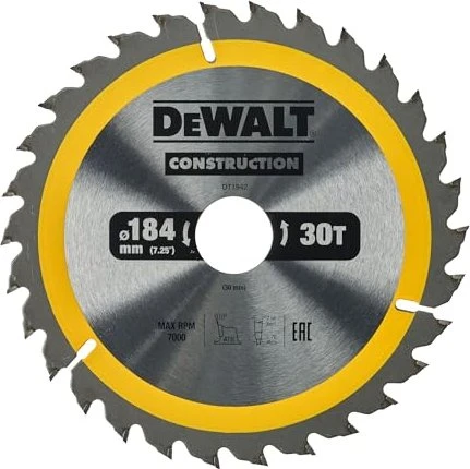 DeWalt DT1942 Kreissägeblatt 30Z, 184x1.7x30mm, 1 Stück