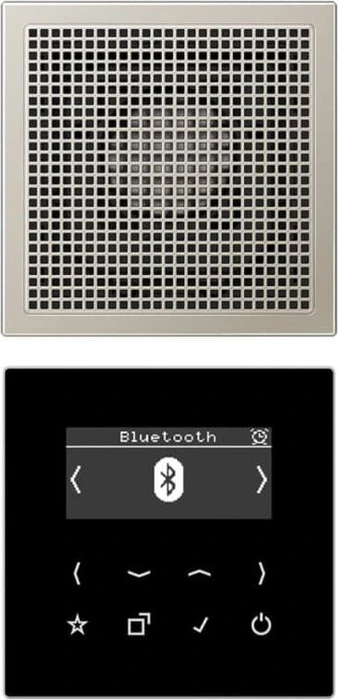 Jung Serie LS Smart Radio DAB+ Bluetooth Set Mono, edelstahl