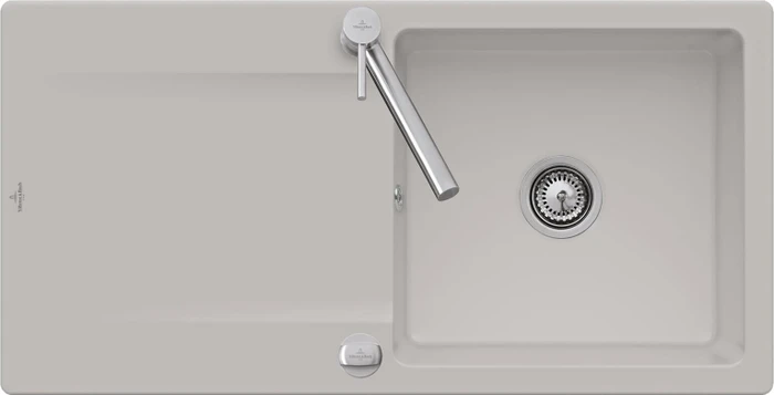 Villeroy & Boch Siluet 60 Einbau Becken reversibel mit Ablauffernbedienung steam