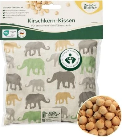Grünspecht Kirschkern-Kissen 19 x 19cm