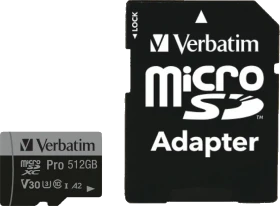 Verbatim Pro U3 R100/W90 512GB Kit, UHS-I U3, A2, Class 10
