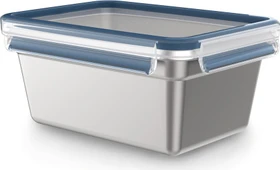 Emsa Clip&Close Stainless Steel rechteckig Aufbewahrungsbehälter 2l blau