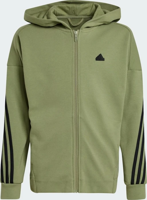adidas Future Icons 3-Streifen Hoodie tent green/black (Junior)