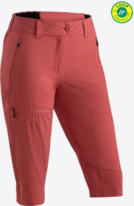Maier Sports Lulaka Capri Loop Hose 3/4 red orcher (Damen)