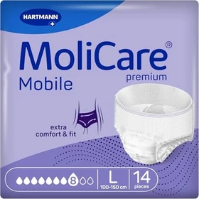 Hartmann MoliCare Premium Mobile 8 Tropfen Schutzhose Größe L,    14 Stück