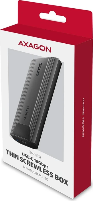 Axagon M.2 Festplattengehäuse, M.2 PCIe/SATA, USB-C 3.1