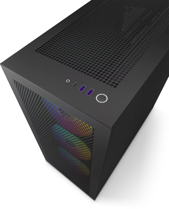 NZXT H7 Flow RGB Black, schwarz, Glasfenster