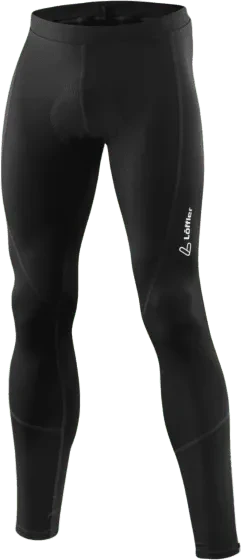 Löffler Basic Gel Tights Fahrradhose lang schwarz (Herren)