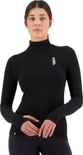 Mons Royale Cascade Merino Base Layer Funktionsshirt langarm schwarz (Damen)