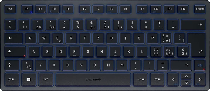 Cherry KW 7100 Mini BT, Slate Blue, Bluetooth, CH