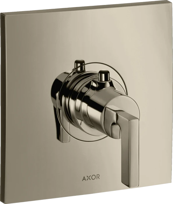 Hansgrohe Axor Citterio Thermostat HighFlow Unterputz mit Hebelgriff polished nickel