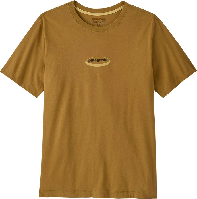 Patagonia 95 Oval Logo T-Shirt kurzarm bobcat brown/sunshine (Herren)