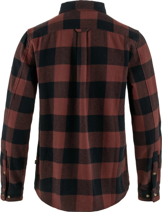 Fjällräven Övik Heavy Flannel Hemd langarm dark navy/maroon (Damen)