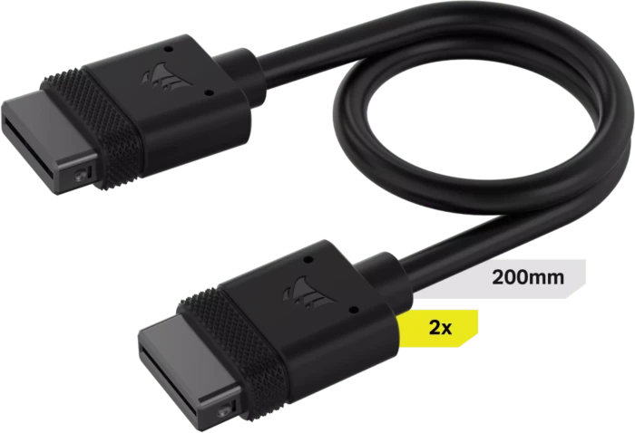 Corsair iCUE LINK Verlängerung, 20cm, schwarz, 2er-Pack