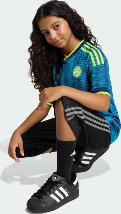 adidas FIFA WM 2026 Kolumbien Auswärtstrikot kurzarm mystery petrol/team navy blue 2 (Junior)