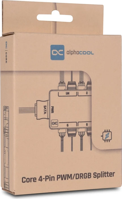 Alphacool Core 6x 4-Pin PWM/DRGB Splitter LED Controller, Licht- und Lüftersteuerung, 6-fach
