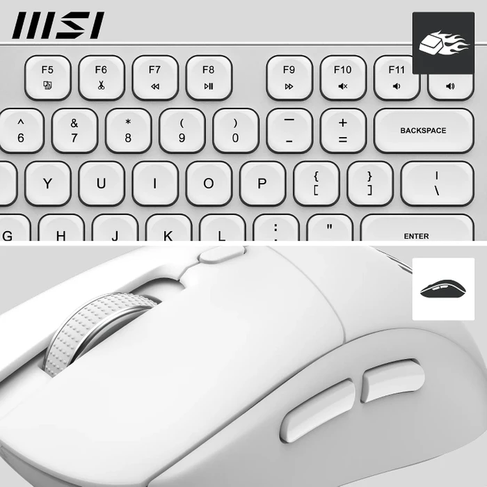 MSI Forge K210 W Wireless Combo weiß, USB, UK