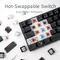 RK Royal Kludge RK61 60% Wireless, schwarz, LEDs RGB, hot-swap, RK RED, USB/Bluetooth, US Vorschaubild