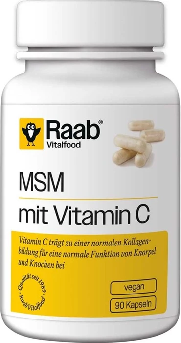 Raab Vitalfood MSM mit Vitamin C Kapseln, 90 Stück