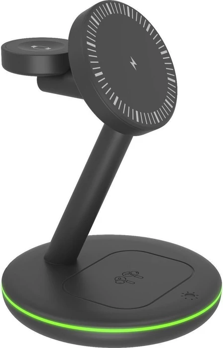 RaidSonic Icy Box IB-SH102-CH 3-in-1 Kabellose Ladestation schwarz